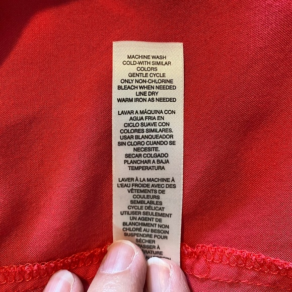 BUY 2 ITEMS GET 1 FREE - Chico’s Cold Shoulder Blouse Sz 12 - Picture 6 of 8